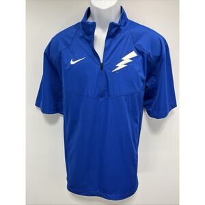 Nike Blue Half-Zip Shirt with White Accents